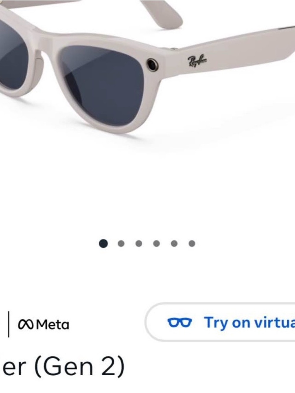 Ray-Ban Light Gray Frame Sunglasses with Dark Lenses